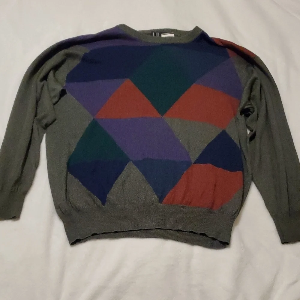Vintage Dunhill Multicolor Casmere/Silk Crewneck Sweater
